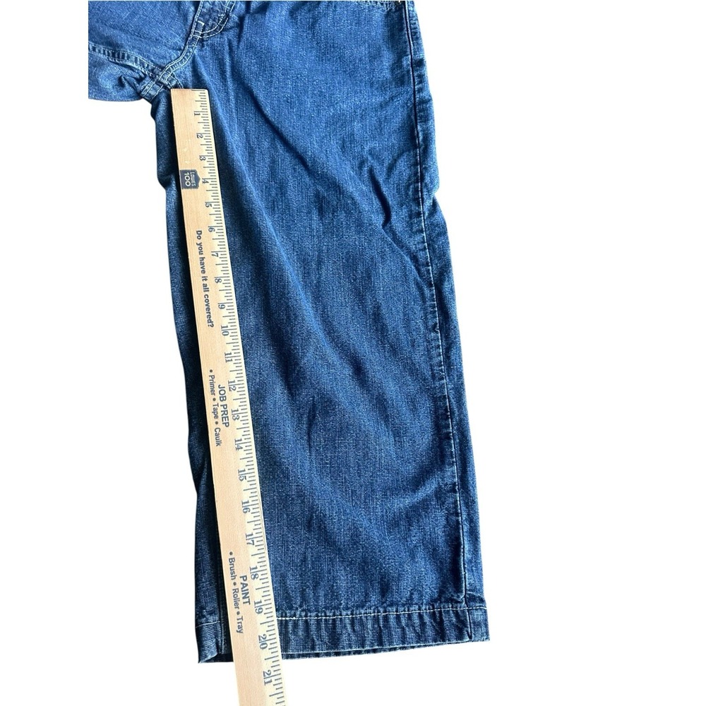 Levi's 577 Jeans Women's 10 MIS Loose Fit Lower Rise Dark Blue Denim Y2K Cropped - Picture 7 of 10